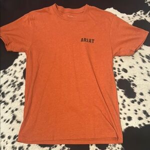 Ariat men’s size small, also fits a women’s small/medium, orange t-shirt